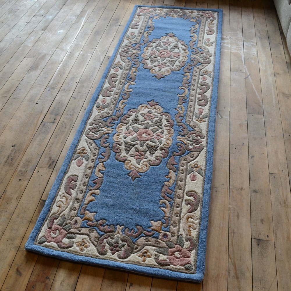 Shensi Traditional Wool Runner in Blue